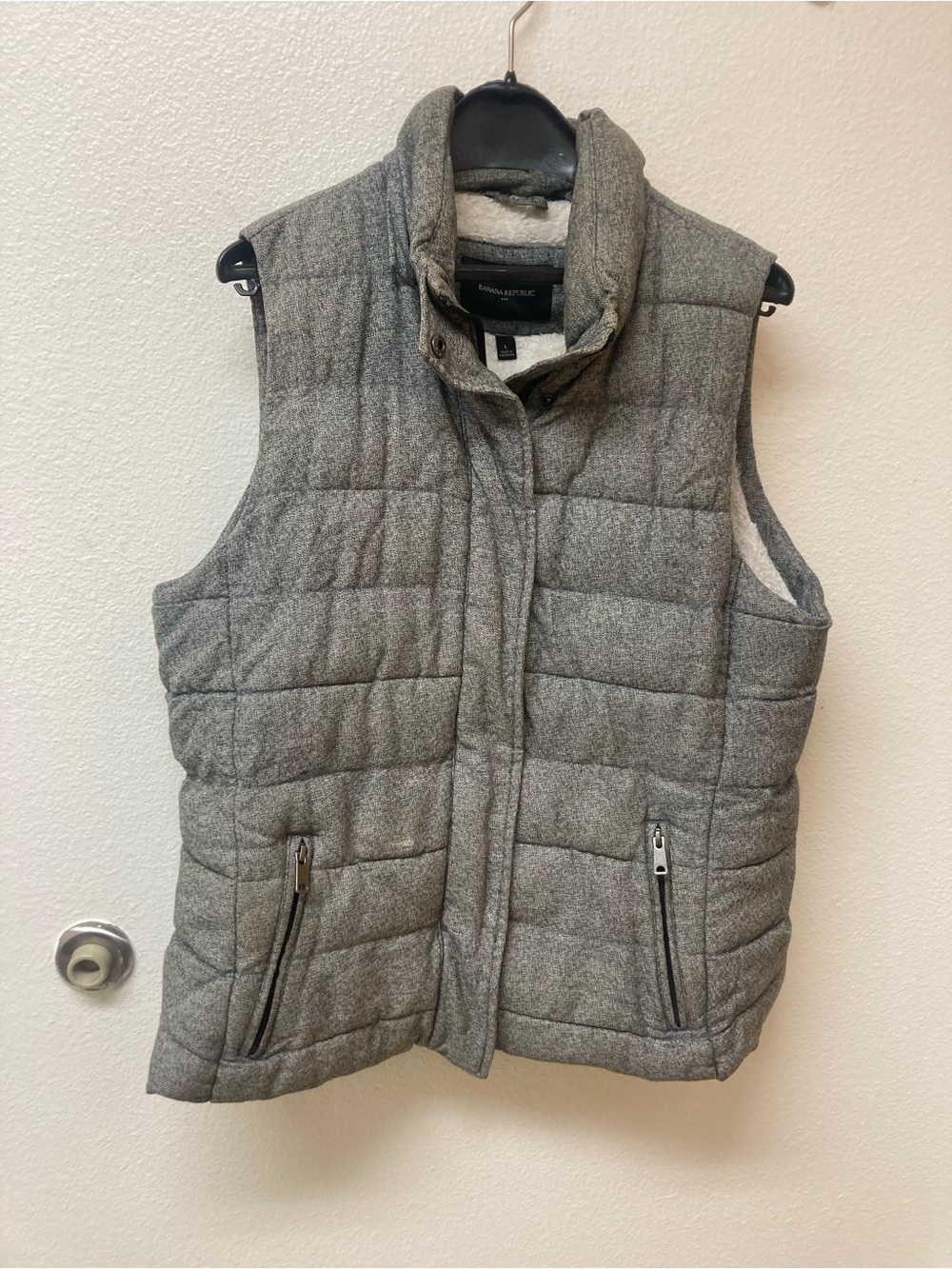 BANANA REPUBLIC Cotton Vest with Pilyester Fleece Lining (L)